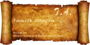 Tauszik Alberta névjegykártya